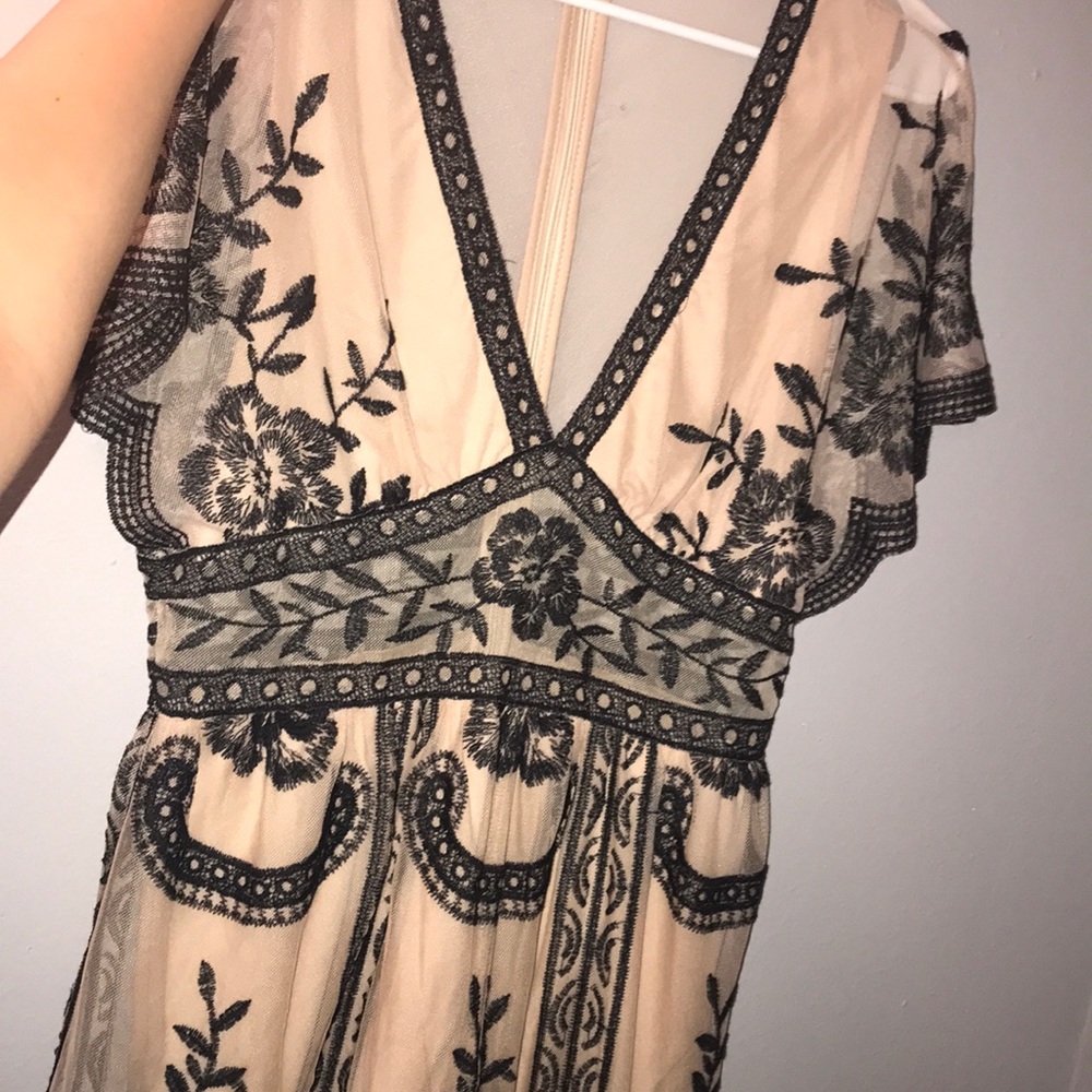 Cream & black honey belle romper